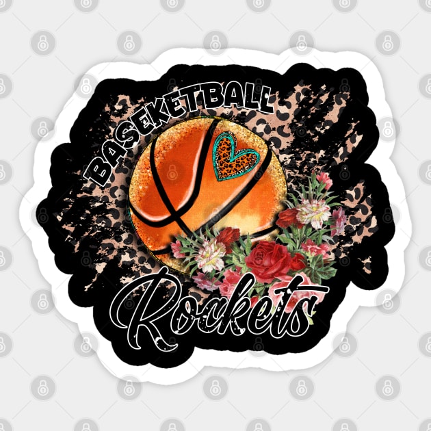 Aesthetic Pattern Rockets Basketball Gifts Vintage Styles Sticker by Frozen Jack monster